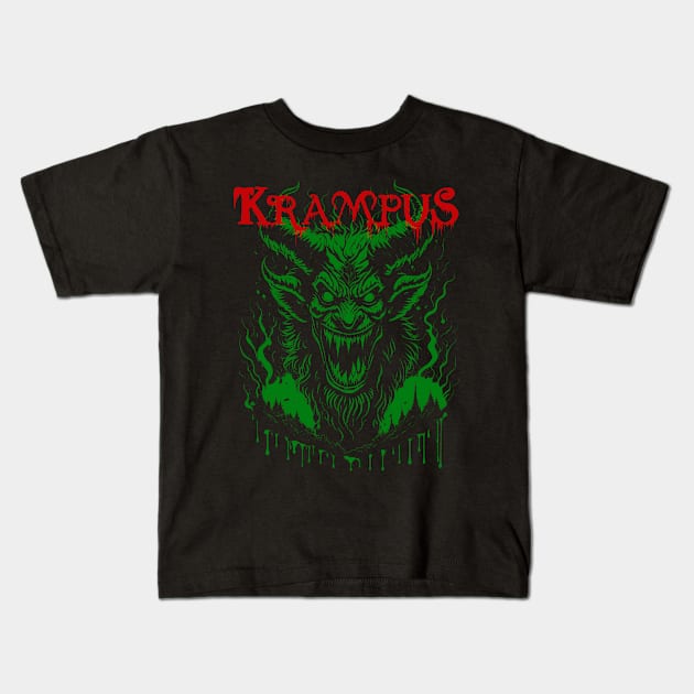 Krampus Kids T-Shirt by The Badin Boomer